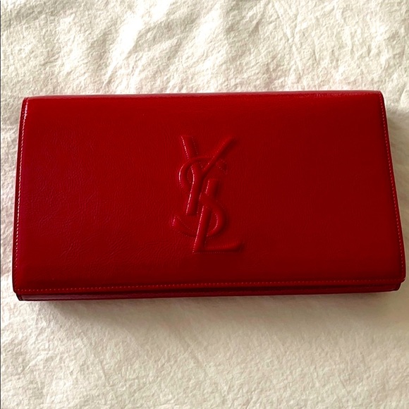 Yves Saint Laurent Handbags - YSL ❌SOLD ❌red clutch authentic !